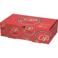 Red Pizza Box 28x16x8cm Calzone